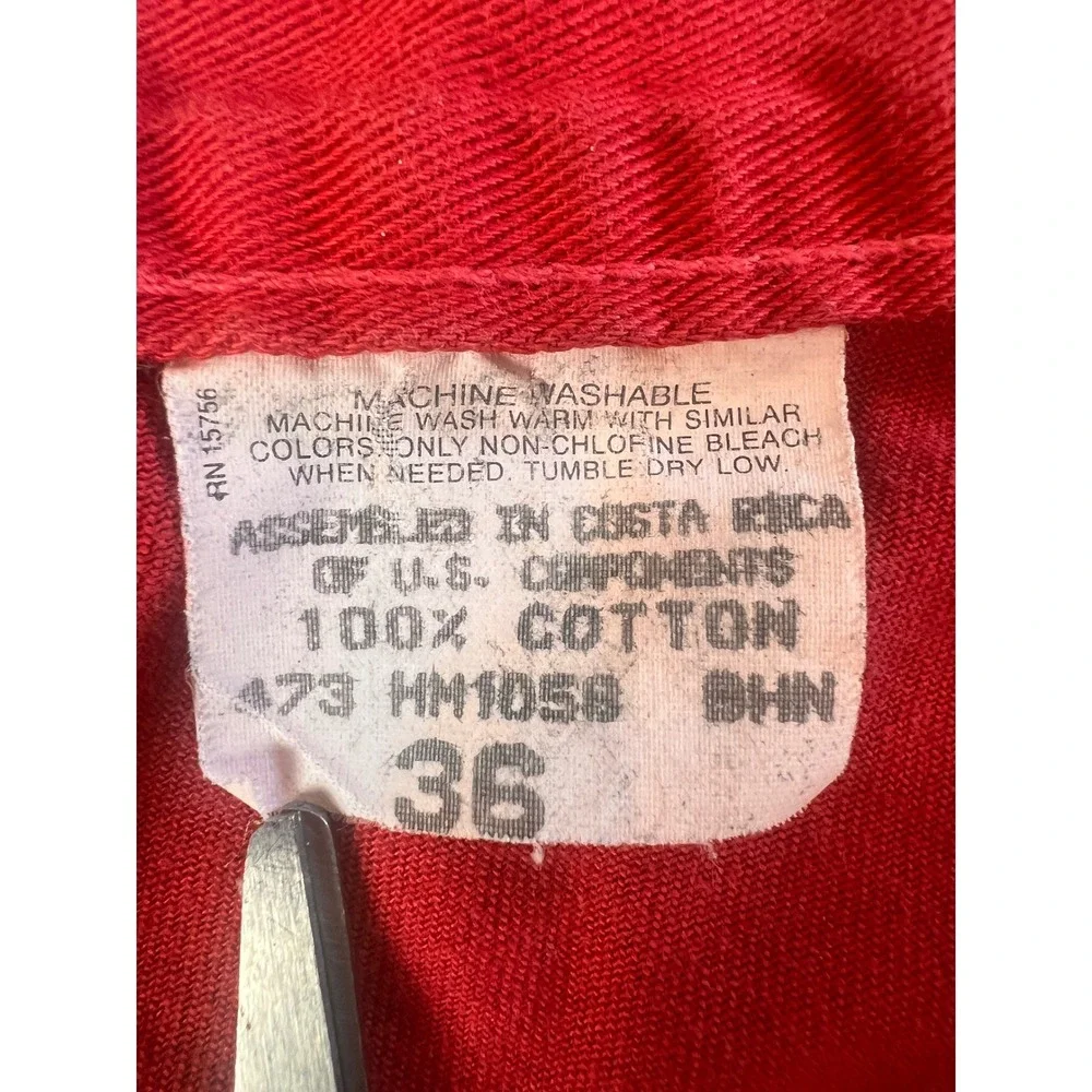 Duck Head Mens Red Pleated Chino Shorts 100% Cotton Size 36 HM1058
